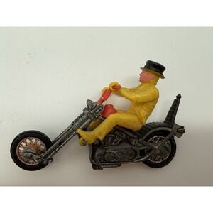 Hot Wheels Rrrumblers Mean Machine Red/ Black W/ Yellow Rider w/Hat 1971‎